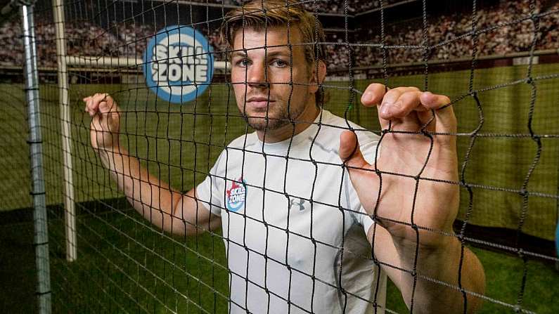 REPRO FREE***PRESS RELEASE NO REPRODUCTION FEE*** Leinster & Ireland Rugby Star Jordi Murphy Launches Skill Zone, Sandyford, Dublin 18/5/2016  Skill Zone, Dublin's first and only multi-sport indoor attraction, will test the skill, accuracy, power and agility of groups and individuals pitting them not only against their friends, colleagues and party guests but against the best in the country in an all-time top 10 leader board. 10 custom built cages house 10 different sports challenges incorporating; Baseball, Basketball, A six metre climbing wall, GAA, Golf, Hang Tough, Rugby, Shooting, Soccer and Tennis. For more information go to www.SkillZone.ie  Pictured today: Jordi Murphy Mandatory Credit INPHO/Morgan Treacy