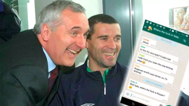 The Irish Players' WhatsApp Group From The 2002 World Cup Has Been Found