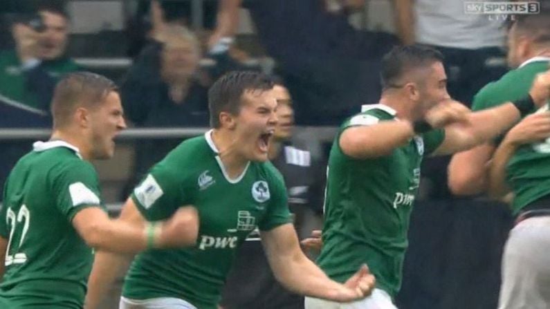 Watch: Irish Players' Ecstatic Reaction To Historic Victory Against New Zealand