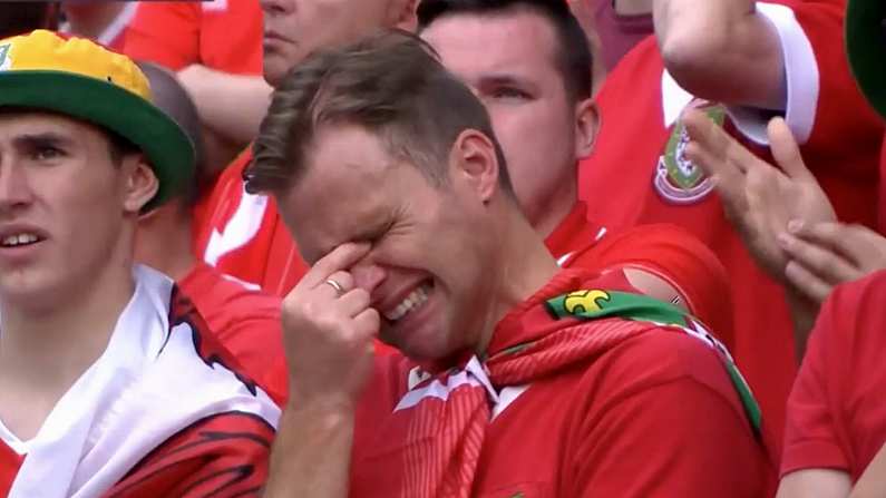 This Crying Welsh Fan Reaction To Seeing Himself On TV Was The Highlight Of England v Wales