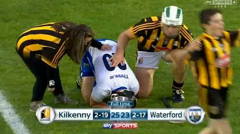 Wonderful Gesture From Pauric Mahony Tonight Towards Kilkenny Fan Who Consoled Him