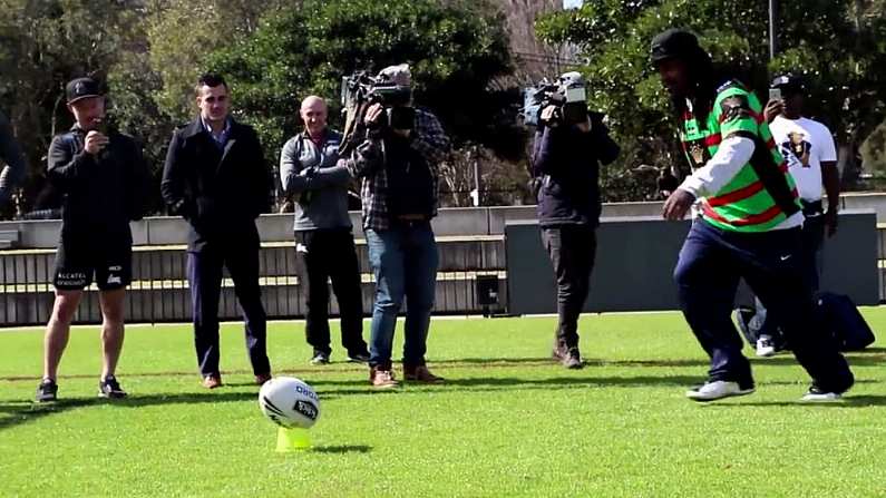 Watch: Marshawn Lynch Tries His Hand At Rugby League... With Mixed Results