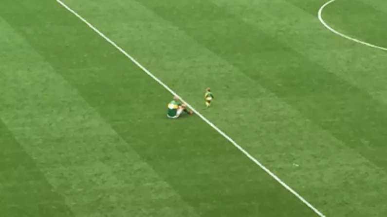 Heartbreaking: Kieran Donaghy And His Daughter Sitting On An Empty Croke Park Pitch