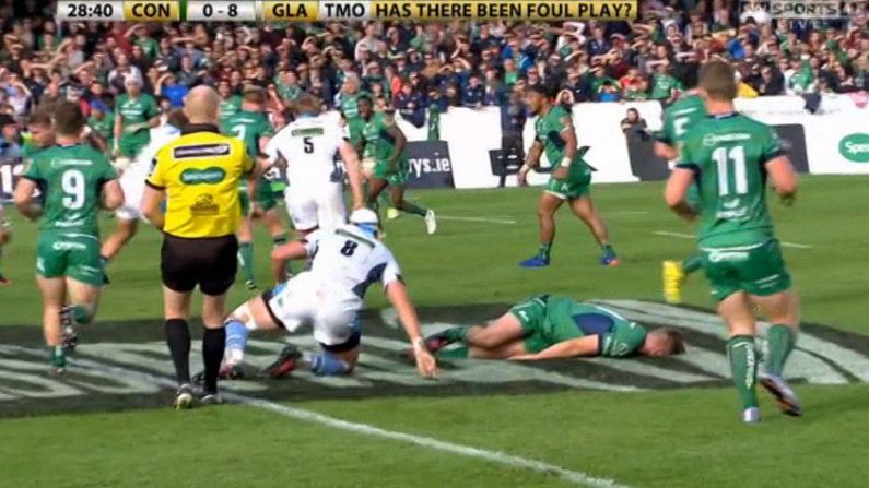 Glasgow Back Row Gets Away With Insanely Late And Nasty Tackle On Connacht Out-Half
