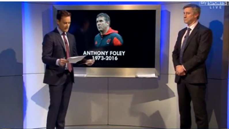 Weekend TV Review: Sky's Coverage Of Anthony Foley's Passing Struck The Right Tone