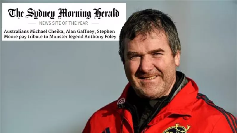 'Axel Was Munster': Global Media Coverage Of Anthony Foley Does The Great Man Justice