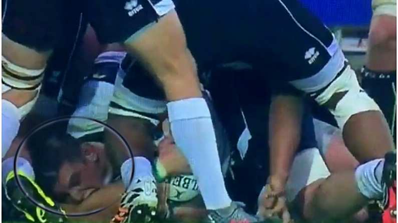 Watch: Zebre Player Sent Off For Horrific Bite Against Connacht