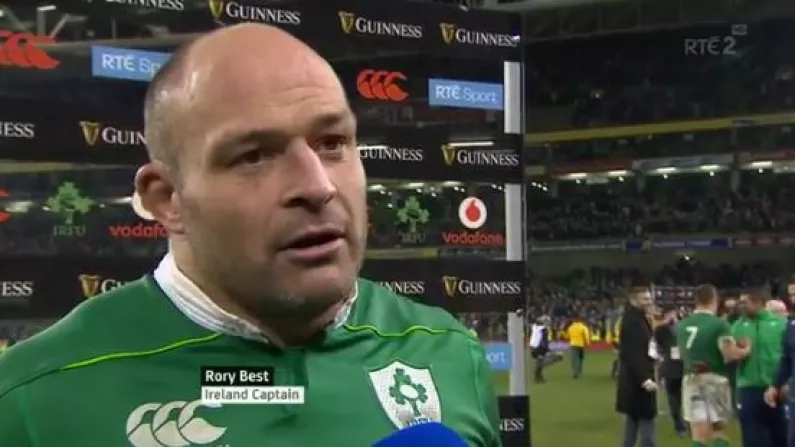 Watch: Rory Best Gives Rousing Post-Match Interview About Irish Rugby's Bright Future