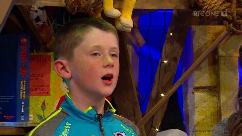 Watch: Tipp Kid Raps About All-Ireland Winners On Late Late Toy Show