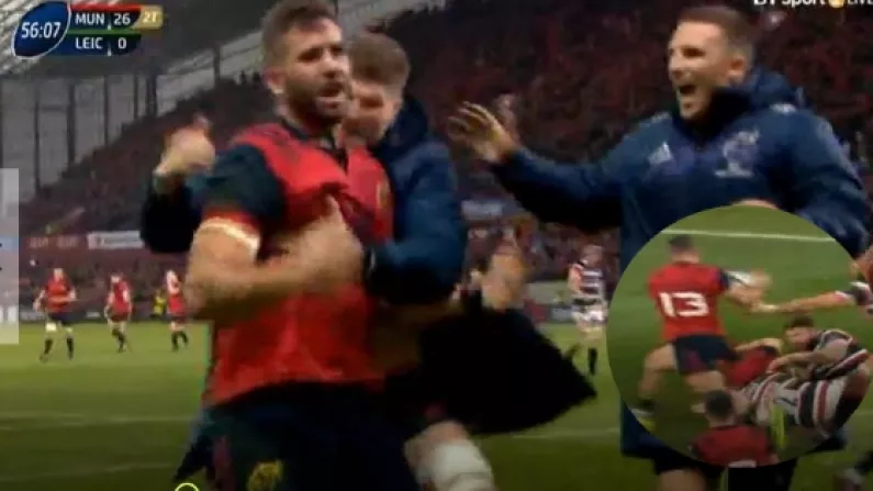 Watch: Darren Sweetnam Caps Off Win With Delicious Offload For Third Munster Try