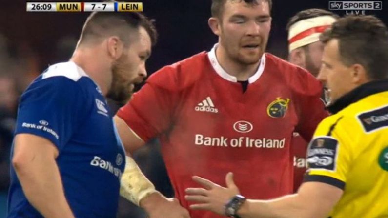 'Where Have You Been?' - Nigel Owens Schools Cian Healy During Munster Vs Leinster
