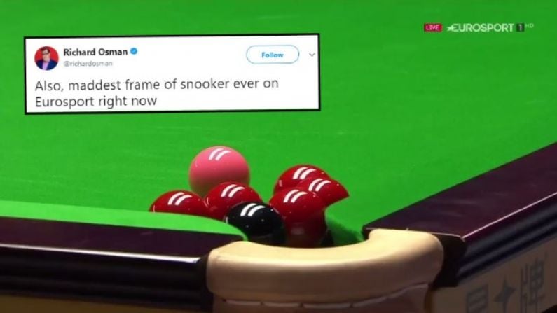 One Of Snooker's Most Bizarre Frames Was Played At The Welsh Open Last Night