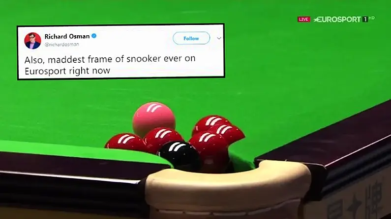 One Of Snooker's Most Bizarre Frames Was Played At The Welsh Open Last Night