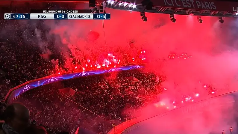 Watch: PSG Ultras Lose The Rag As Flares Threaten To Halt Real Madrid Clash