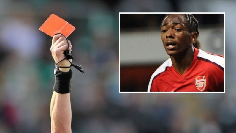 Referee Sends Ex-Arsenal Player Off For Merely Stating His Name