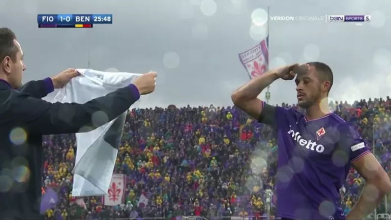 Emotional Scenes As Fiorentina Play First Game Since Death Of Davide Astori