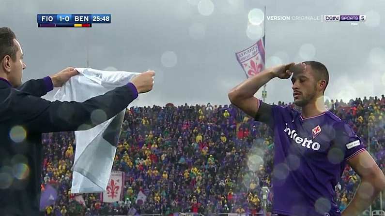 Emotional Scenes As Fiorentina Play First Game Since Death Of Davide Astori