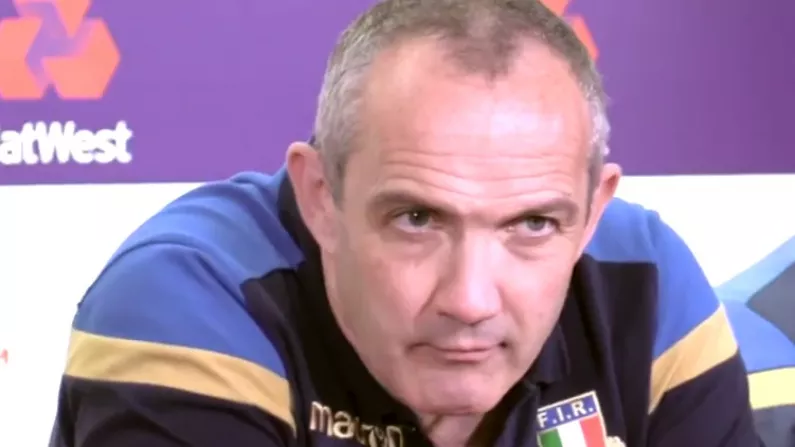 Watch: Conor O'Shea In Passionate Defence Of Italian Rugby