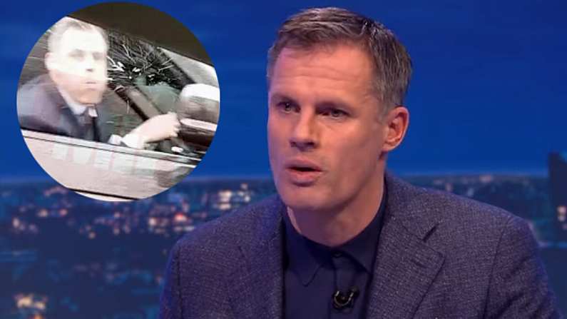 Watch: Jamie Carragher Spits At Taunting Man United Fan & Family