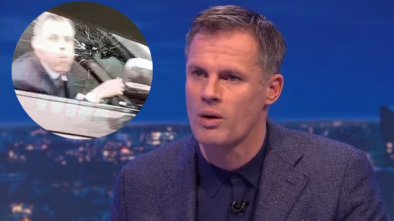 Watch: Jamie Carragher Spits At Taunting Man United Fan & Family