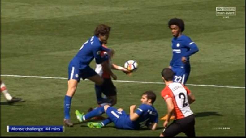 Marcos Alonso Escapes Red For Disgusting Stamp On Shane Long