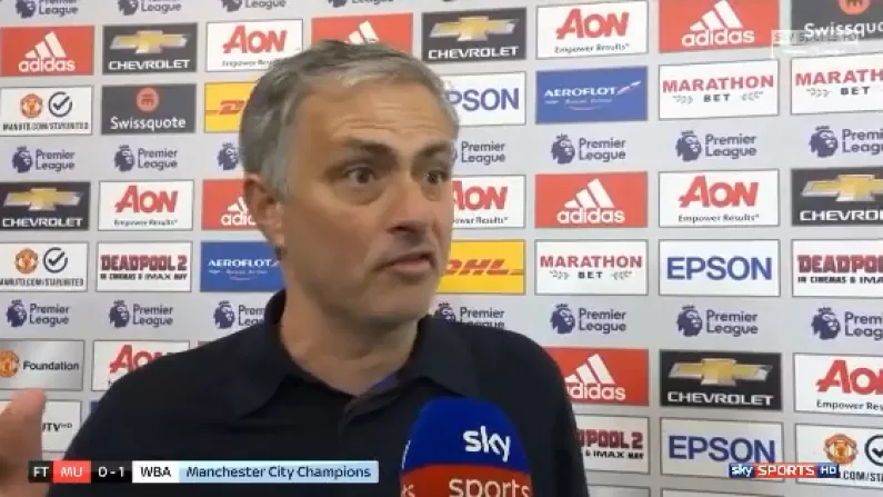 Watch: Mourinho Angered At Suggestion That United Won City The Title