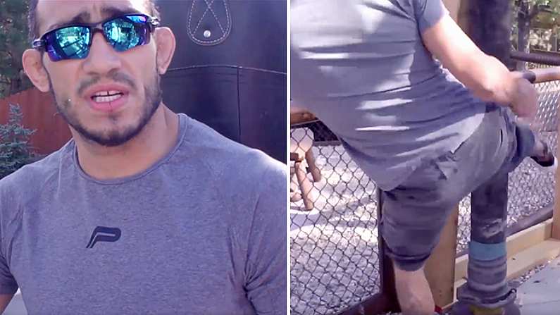 Watch: Tony Ferguson Kicks Steel Pipe As Training For Upcoming Khabib Bout