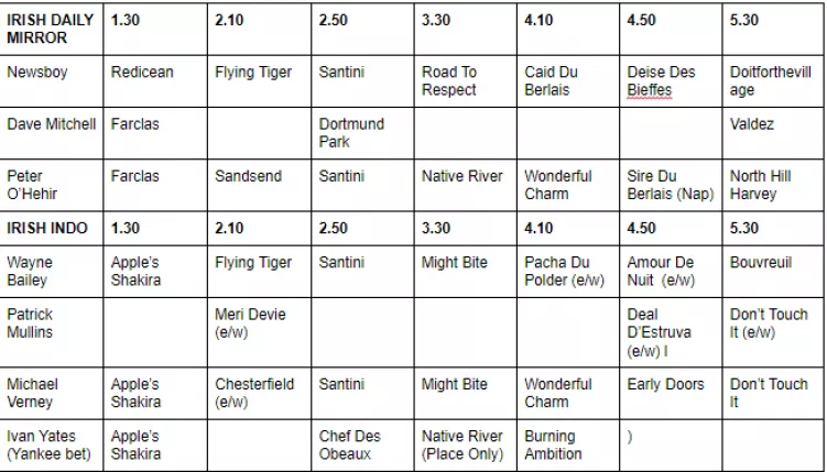 cheltenham tipster table