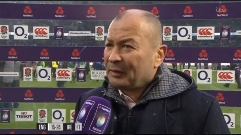 Watch: Humbled Eddie Jones' Downbeat Interview As Ireland Steal England's Grand Slam Dream