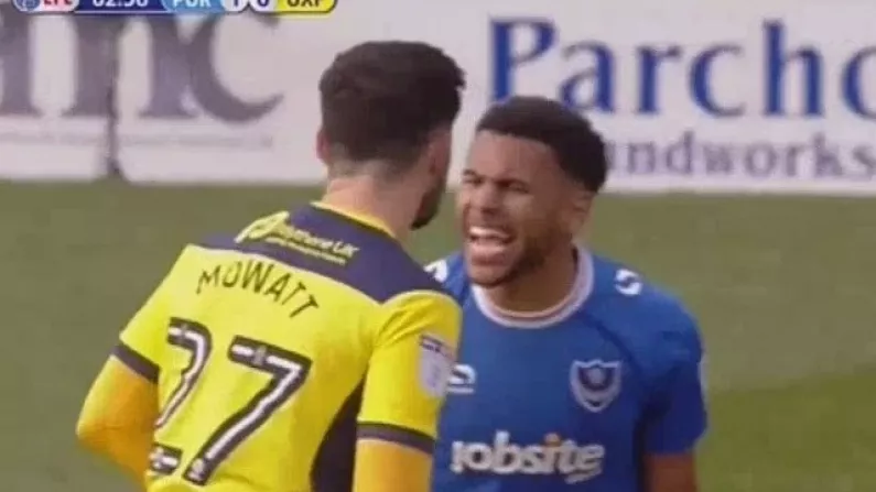 Oxford Player Sees Red After Reacting To Dickhead Move From Portsmouth Defender