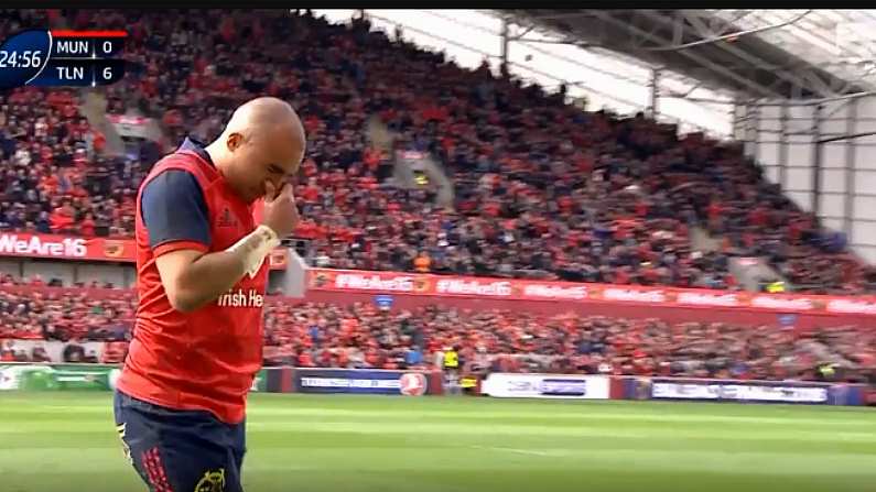 Watch: Simon Zebo Breaks Down In Tears As He's Forced Off Against Toulon