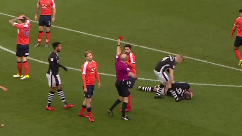 Watch: Irish Defender Alan Sheehan Sent Off For A Punch After 4 Minutes