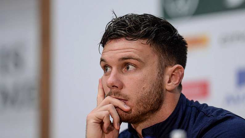 2 October 2017; Republic of Ireland's Scott Hogan during a press conference at the FAI National Training Centre in Abbotstown, Dublin. Photo by Piaras O Midheach/Sportsfile