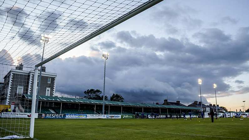 15 September 2017; A general view of the pitch ahead of the SSE Airtricity League Premier Division match between Bray Wanderers and Limerick FC at the Carlisle Grounds in Wicklow. Photo by David Fitzgerald/Sportsfile