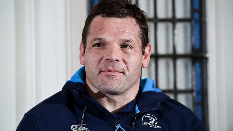 27 April 2017; Mike Ross of Leinster during a press conference at the RDS Arena in Ballsbridge, Dublin. Photo by Matt Browne/Sportsfile