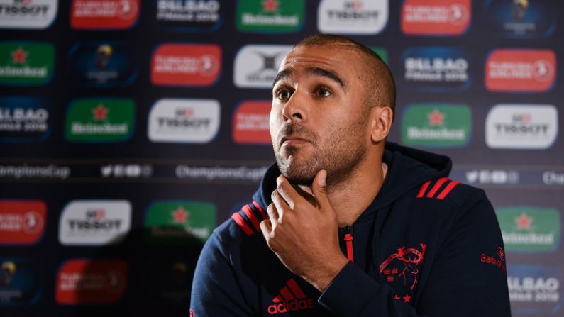 Racing Announce Simon Zebo Signing Just Days Before Huge Clash With Munster