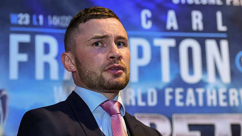 14 June 2017; Carl Frampton in attendance during a Press Conference at Europa Hotel, in Belfast.  Photo by Matt Browne/Sportsfile