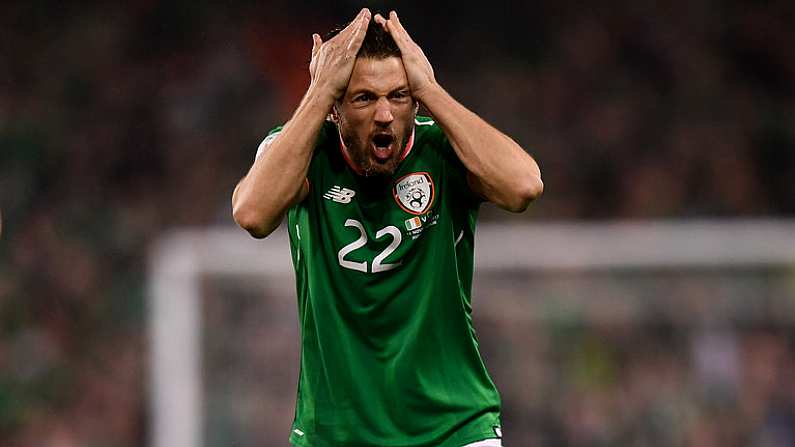 14 November 2017; Harry Arter of Republic of Ireland during the FIFA 2018 World Cup Qualifier Play-off 2nd leg match between Republic of Ireland and Denmark at Aviva Stadium in Dublin. Photo by Stephen McCarthy/Sportsfile