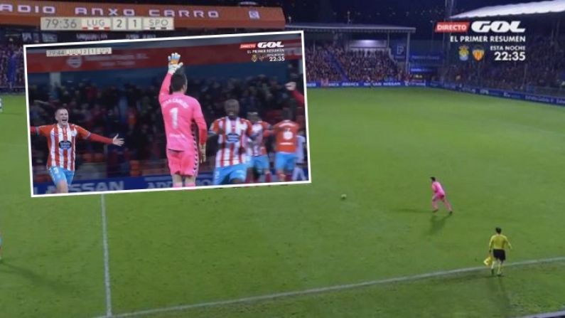 Watch: Spanish Keeper Scores Astonishing Goal From His Own Half