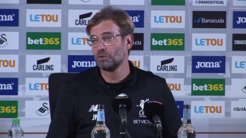 Jurgen Klopp Apologises Over Confrontation With Fan During Swansea Defeat