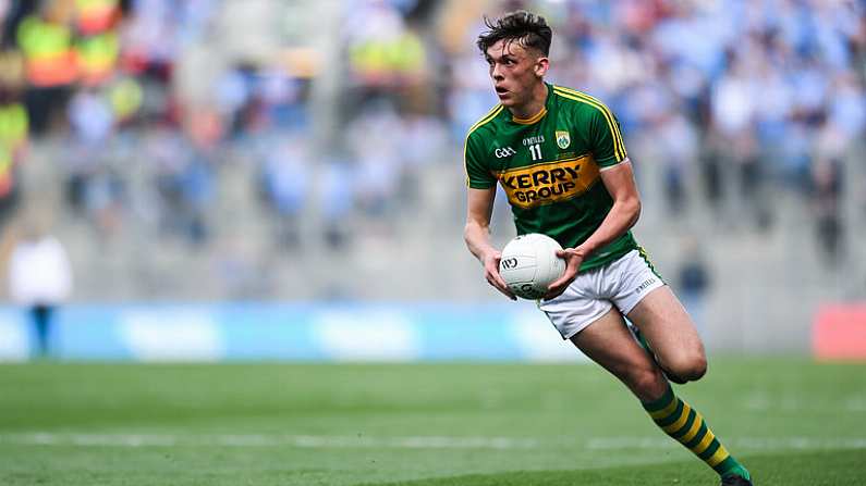 17 September 2017; David Clifford of Kerry during the Electric Ireland GAA Football All-Ireland Minor Championship Final match between Kerry and Derry at Croke Park in Dublin. Photo by Eoin Noonan/Sportsfile