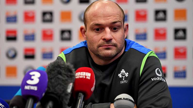 2 February 2018; Captain Rory Best during an Ireland rugby press conference at the Stade de France in Paris, France. Photo by Brendan Moran/Sportsfile