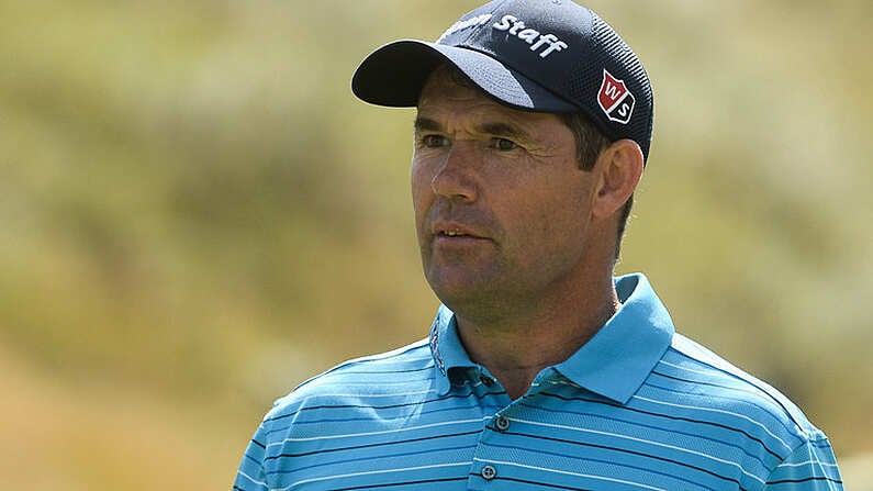 8 July 2017; Padraig Harrington of Ireland on the 3rd tee during Day 3 of the Dubai Duty Free Irish Open Golf Championship at Portstewart Golf Club in Portstewart, Co Derry. Photo by Oliver McVeigh/Sportsfile