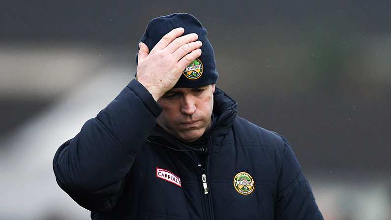 13 January 2018; Offaly manager Kevin Martin during the Bord na Mona Walsh Cup semi-final match between Offaly and Kilkenny at Bord na Mona O'Connor Park in Offaly. Photo by Sam Barnes/Sportsfile