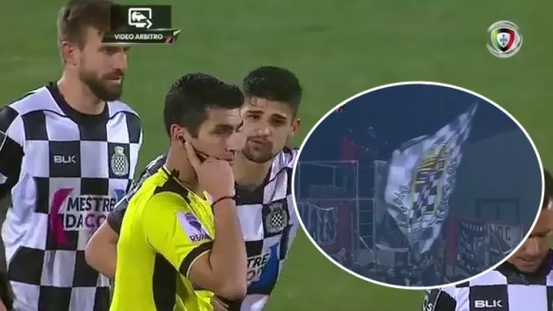 Flag Waving Fan Causes VAR Chaos In Portugal