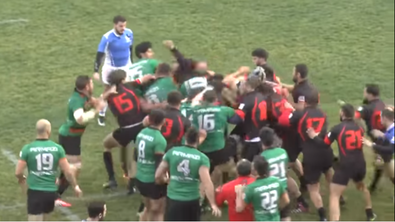Watch: Georgian Rugby Game Interrupted For Mass Punch-Up Between Players