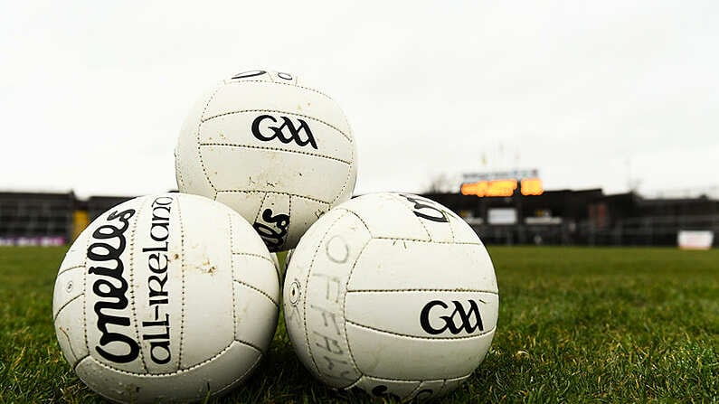 14 January 2018; A general view of some Footballs ahead of the Bord na Mona O'Byrne Cup semi-final match between Westmeath and Offaly at Cusack Park, in Mullingar, Westmeath. Photo by Sam Barnes/Sportsfile