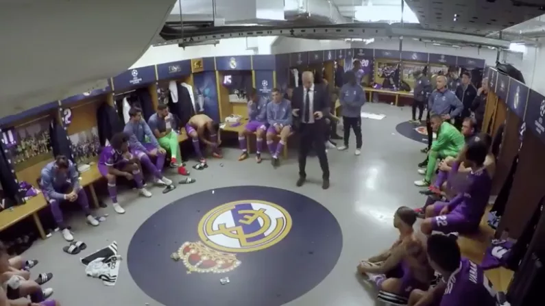 Watch: Zidane's Half Time Champions League Team Talk Oozes Class