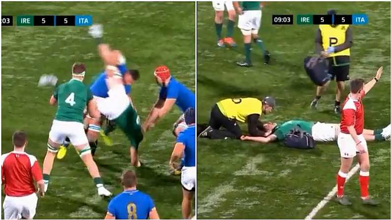 Watch: Red Card For Horrendous Spear-Tackle In Ireland U20s Game