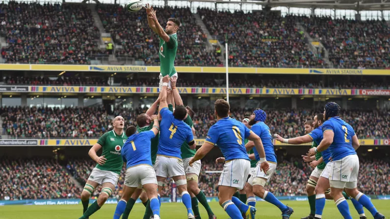 Watch: Conor Murray Lifted In Line-Out As Ireland Take The Piss Against Italy